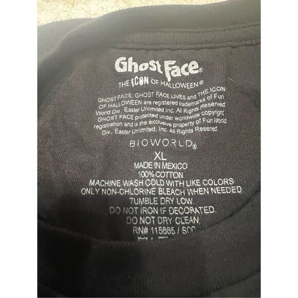 Ghost face Unisex Tee Shirt Sz XL NWT - Picture 3 of 5